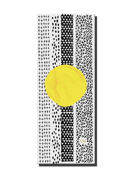 Yoga Mat | 6mm Thick | White Black | Non-Slip | Eco Friendly | Yune
